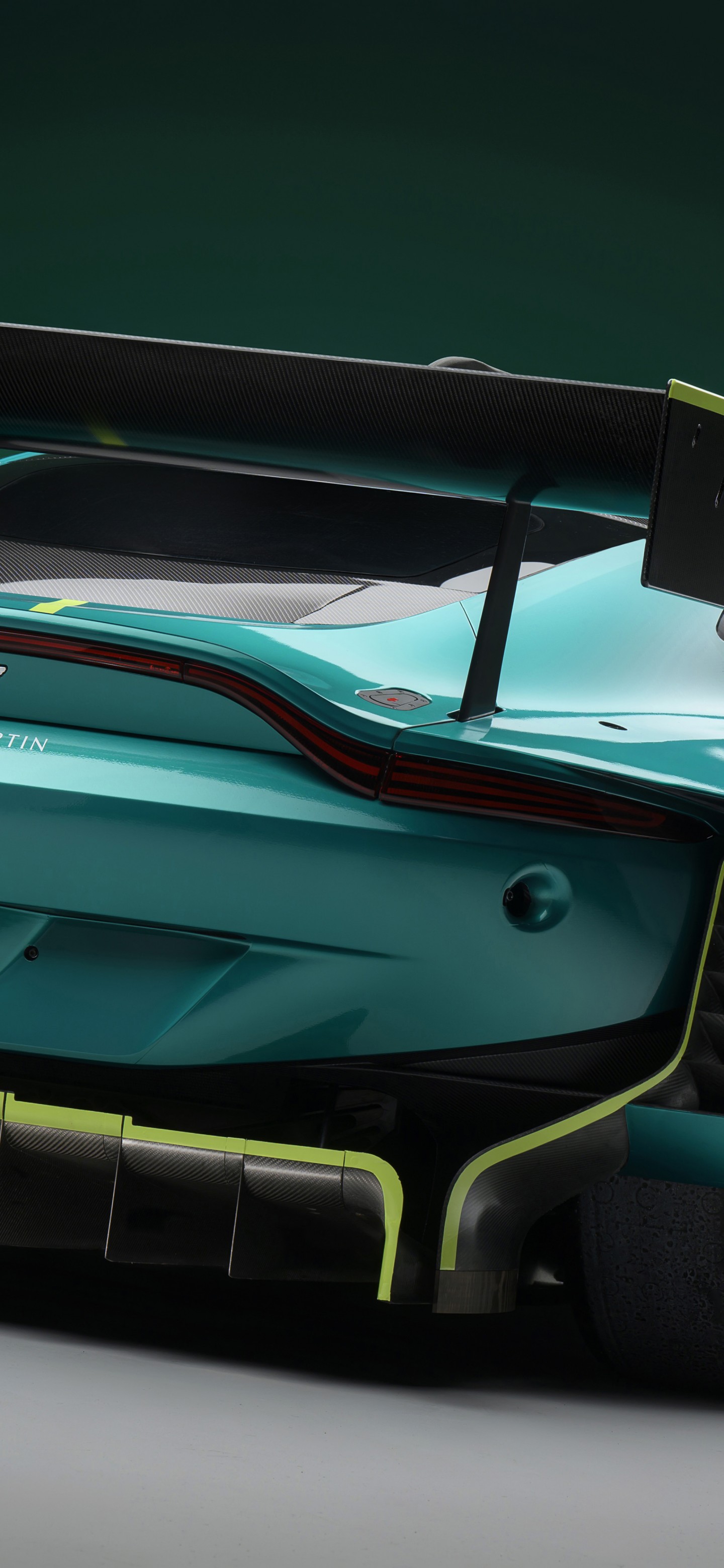 Download Aston Martin Vantage GT3 Rear Wallpaper in 1440x3120 Resolution