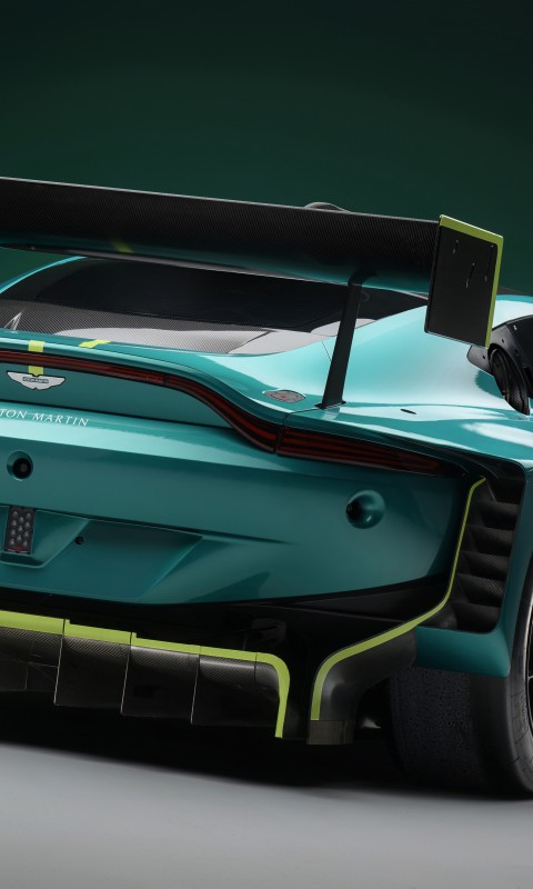 Download Aston Martin Vantage GT3 Rear Wallpaper in 480x800 Resolution