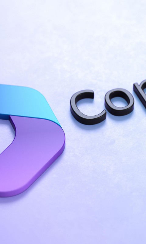Download Microsoft Copilot Logo Wallpaper in 480x800 Resolution