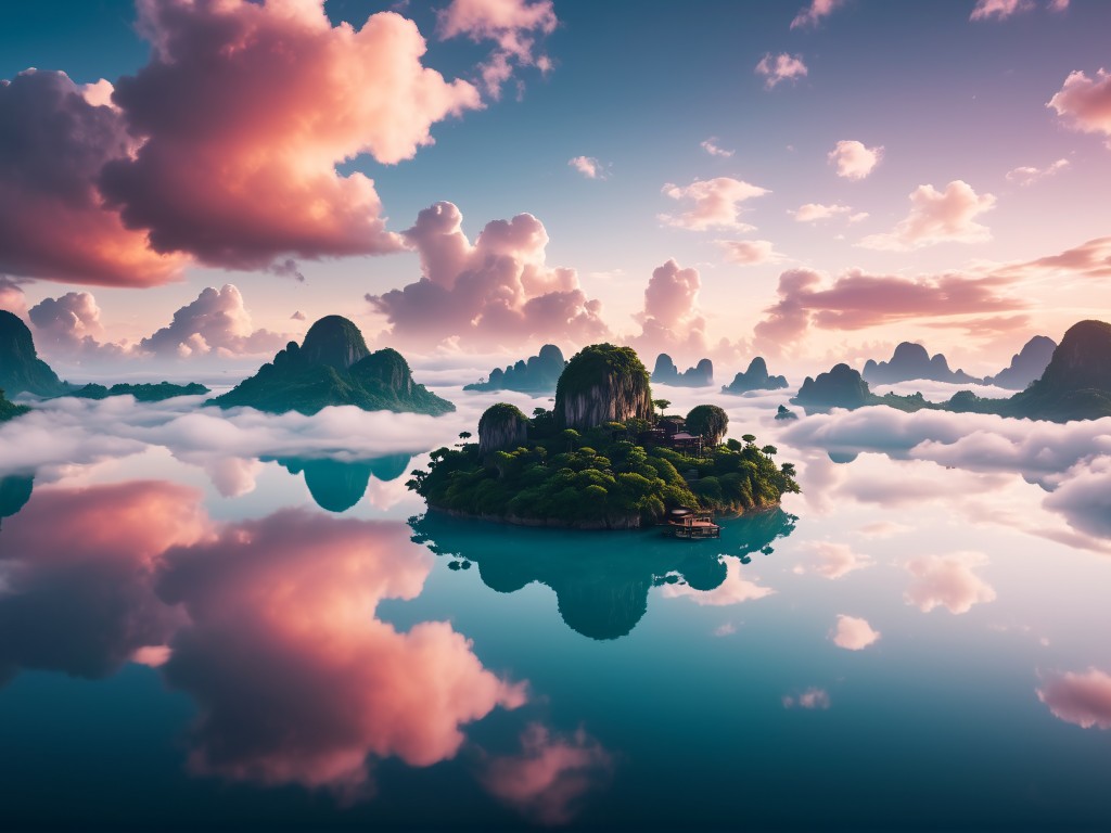 Download Fantasy Candyland Landscape Scenery Wallpaper in 1024x768 Resolution