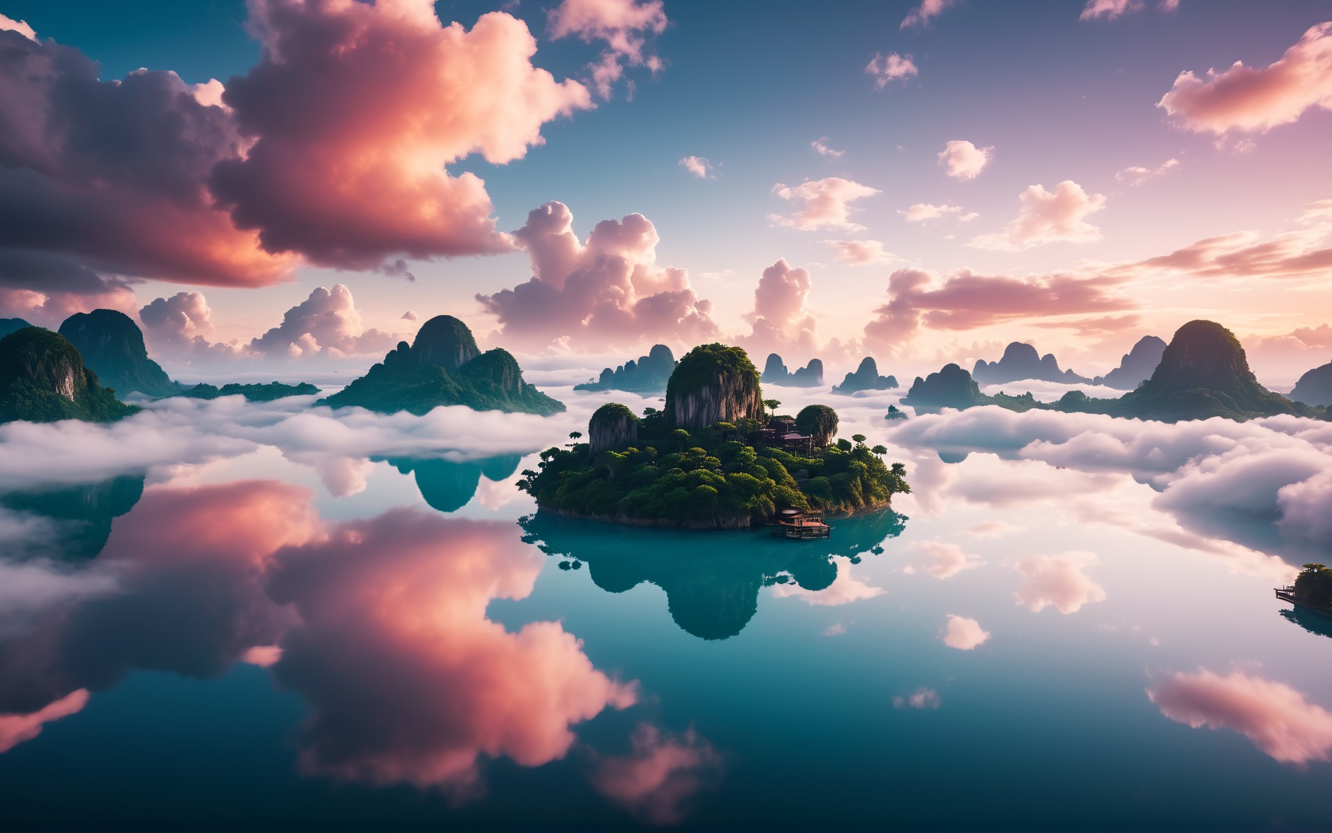 Download Fantasy Candyland Landscape Scenery Wallpaper in 1920x1200 Resolution