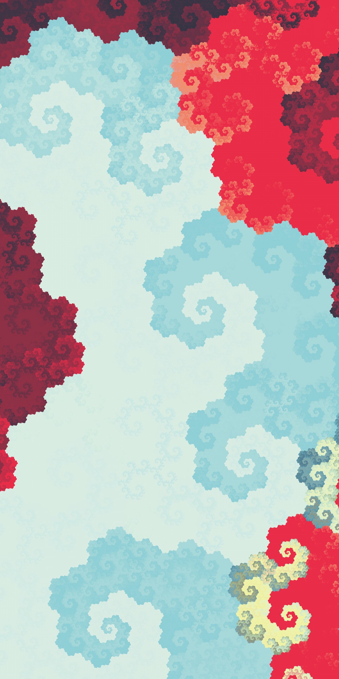 Download Abstract Pattern Red White Colors Wallpaper in 1080x2160 Resolution