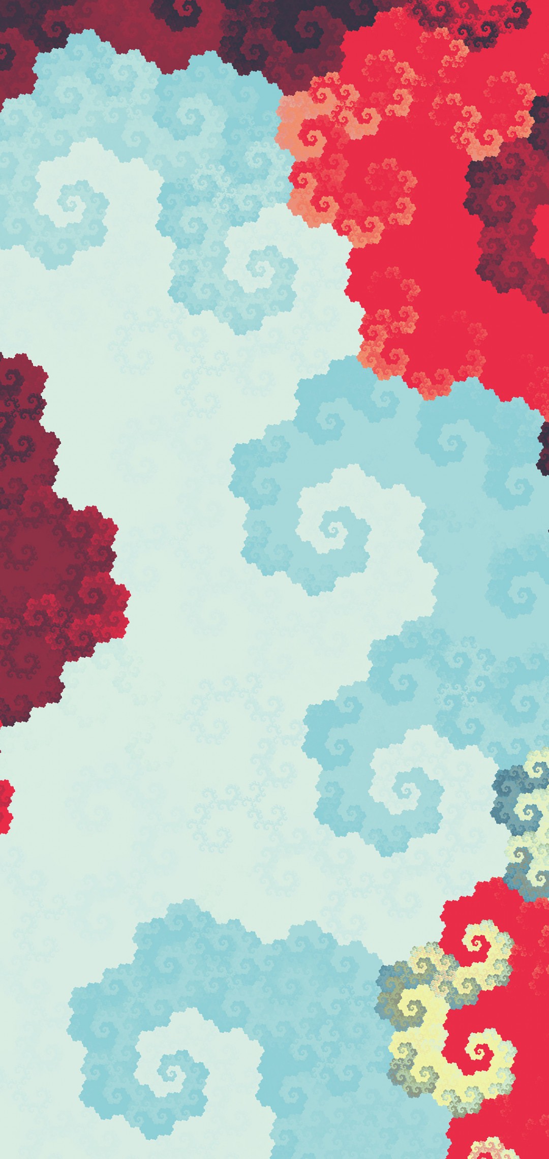 Download Abstract Pattern Red White Colors Wallpaper in 1080x2280 Resolution