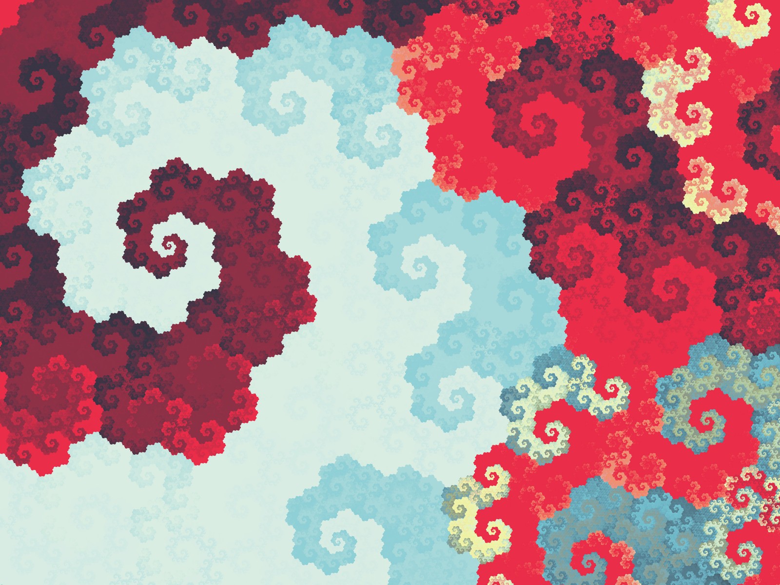 Download Abstract Pattern Red White Colors Wallpaper in 1600x1200 Resolution