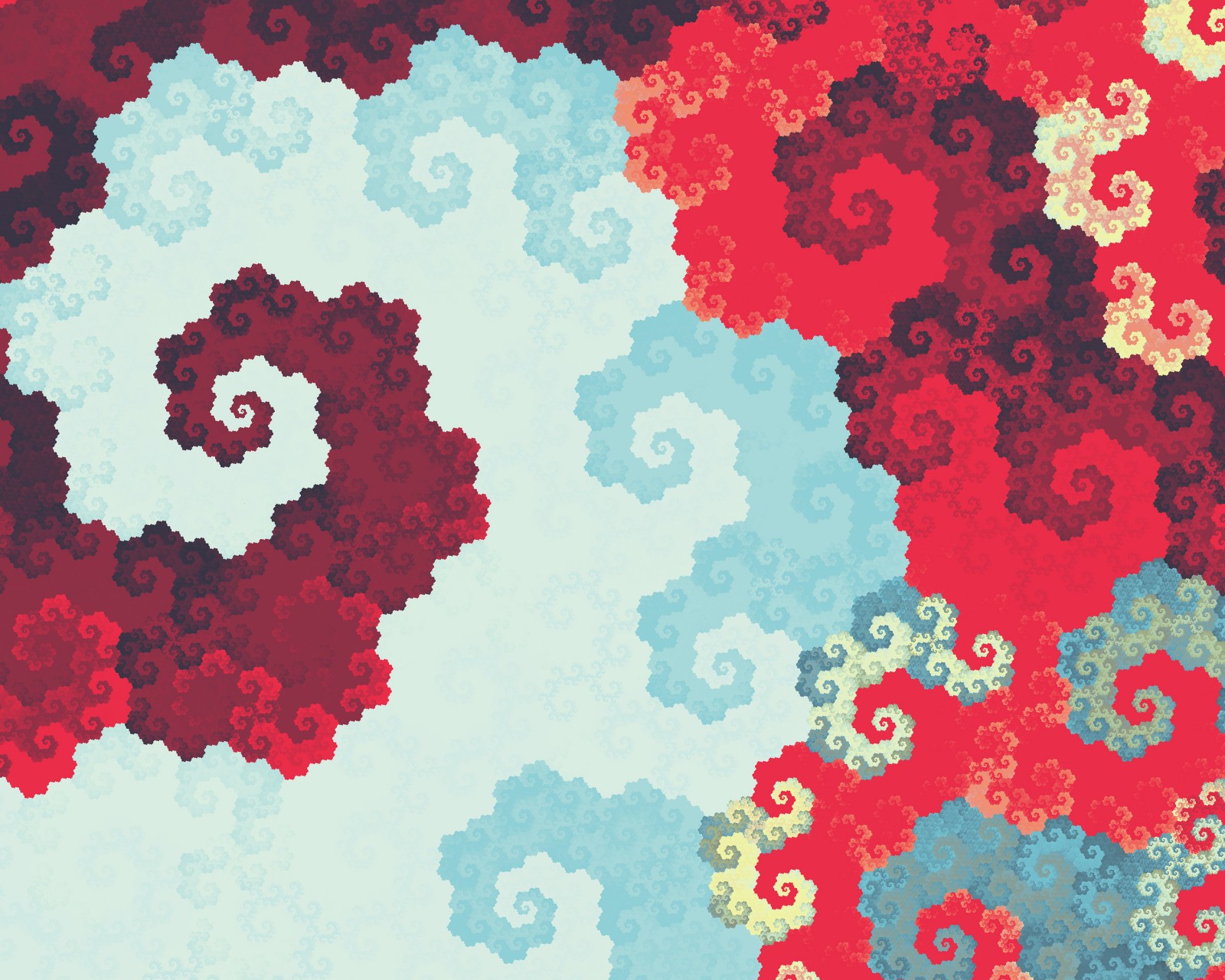 Download Abstract Pattern Red White Colors Wallpaper in 1600x1280 Resolution