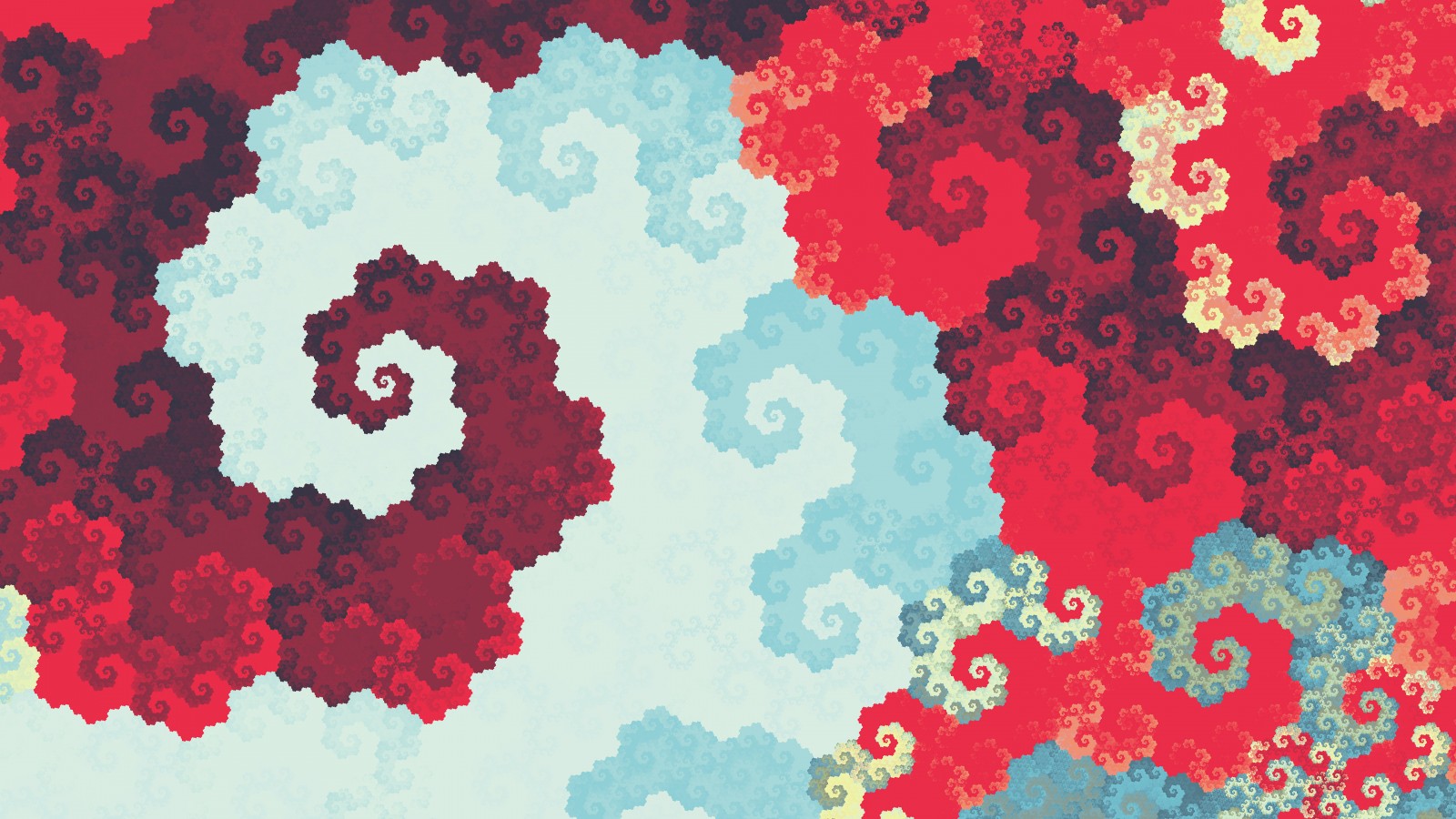 Download Abstract Pattern Red White Colors Wallpaper in 1600x900 Resolution