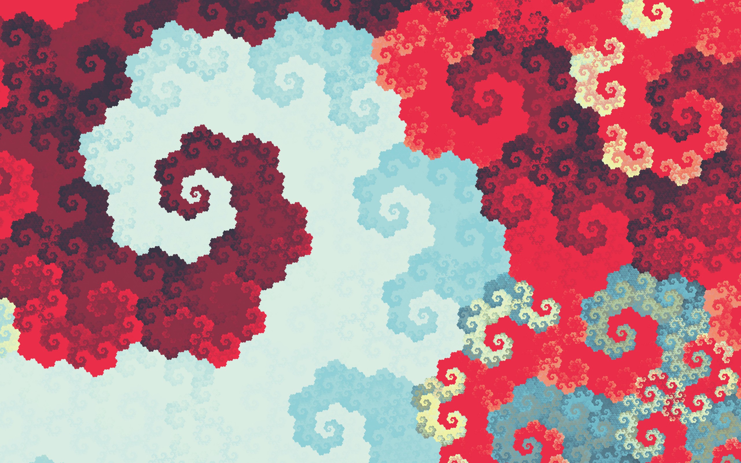 Download Abstract Pattern Red White Colors Wallpaper in 2560x1600 Resolution