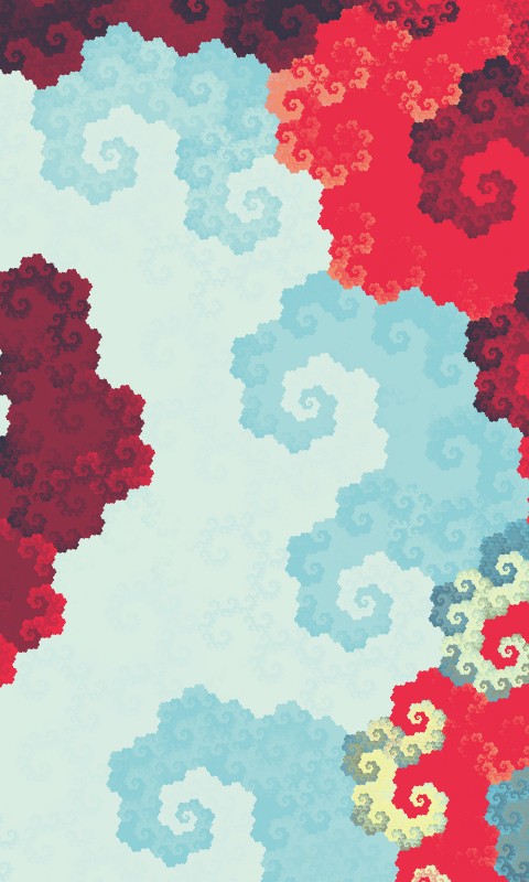 Download Abstract Pattern Red White Colors Wallpaper in 480x800 Resolution