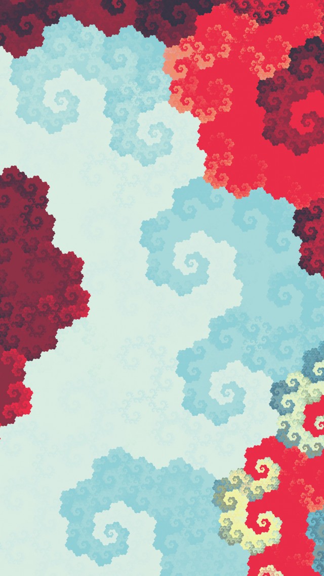 Download Abstract Pattern Red White Colors Wallpaper in 640x1136 Resolution