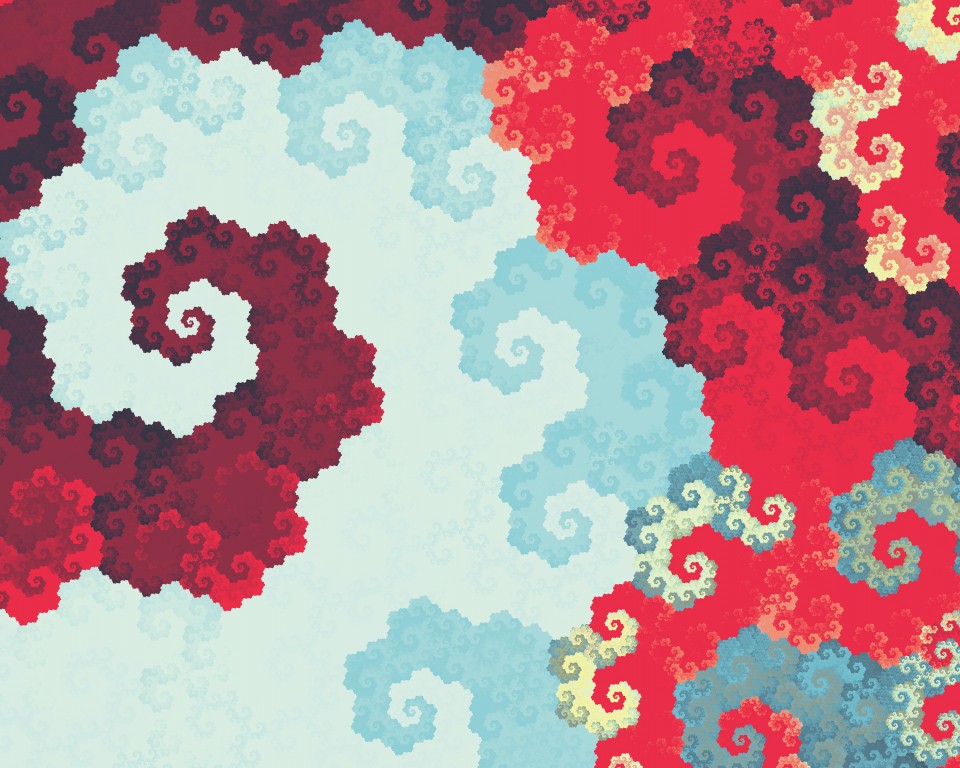 Download Abstract Pattern Red White Colors Wallpaper in 960x768 Resolution