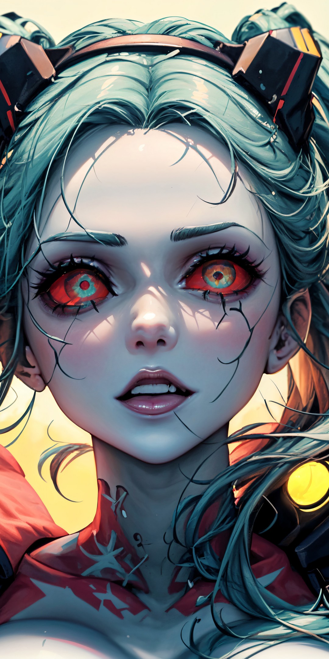 Download Cyberpunk Anime Girl Hair Ai Art Wallpaper In 1080x2160 Resolution