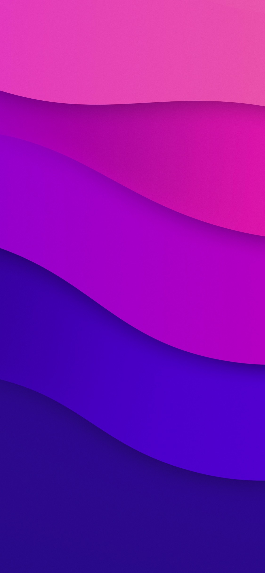 Download Abstract Color Waves Blue Purple Wallpaper in 1125x2436 Resolution