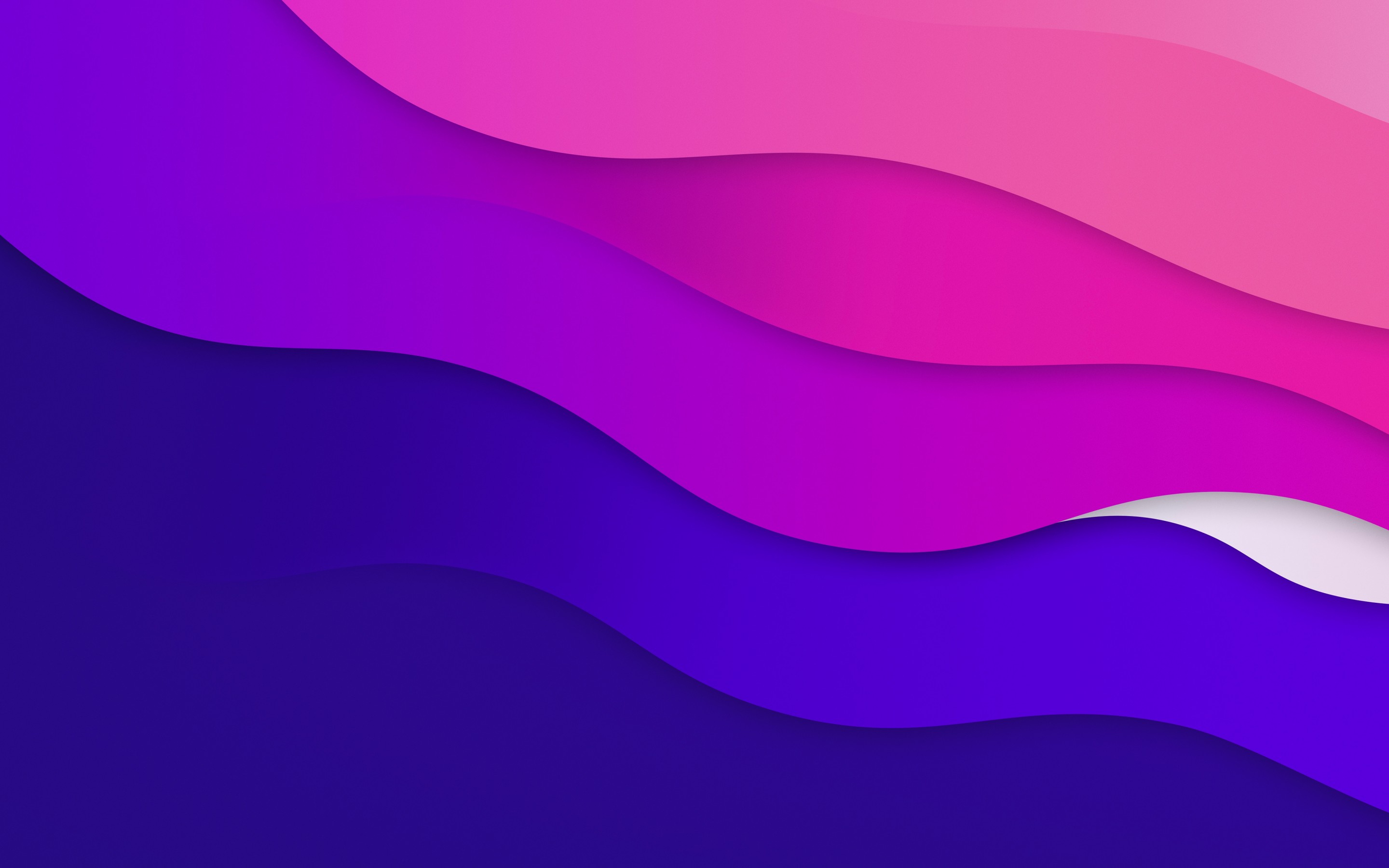 Download Abstract Color Waves Blue Purple Wallpaper in 2880x1800 Resolution