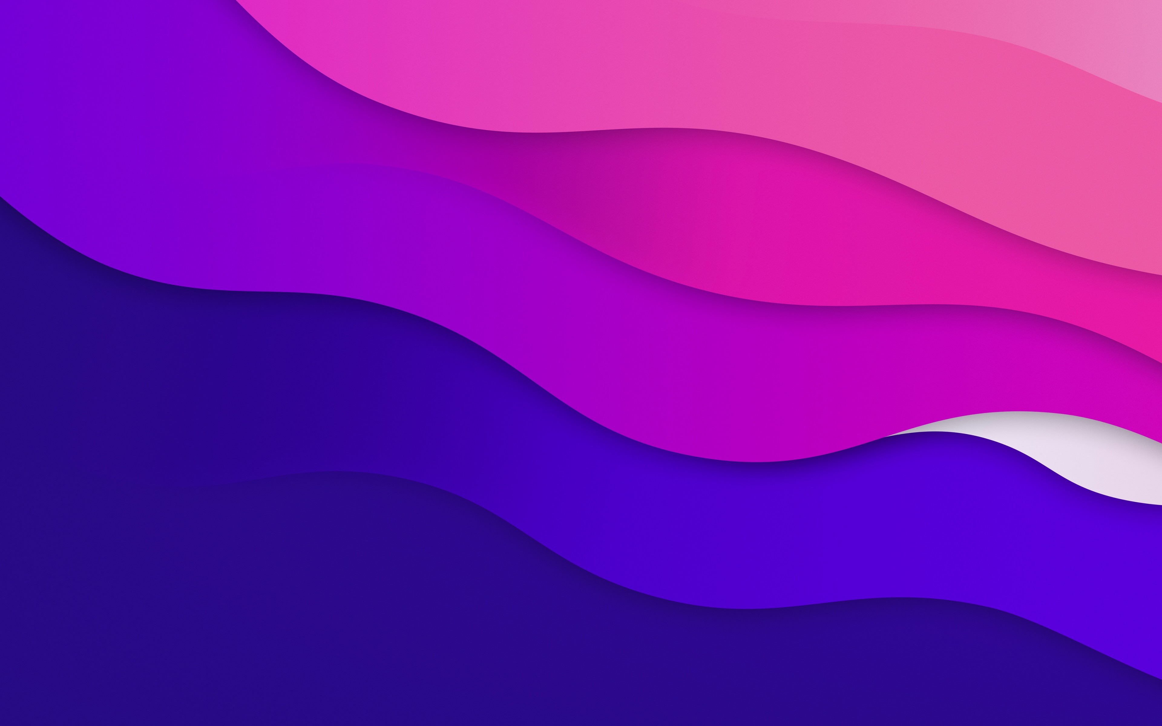 Download Abstract Color Waves Blue Purple Wallpaper in 3840x2400 Resolution