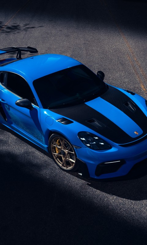 Download Blue Porsche 911 Sport Car Wallpaper in 480x800 Resolution