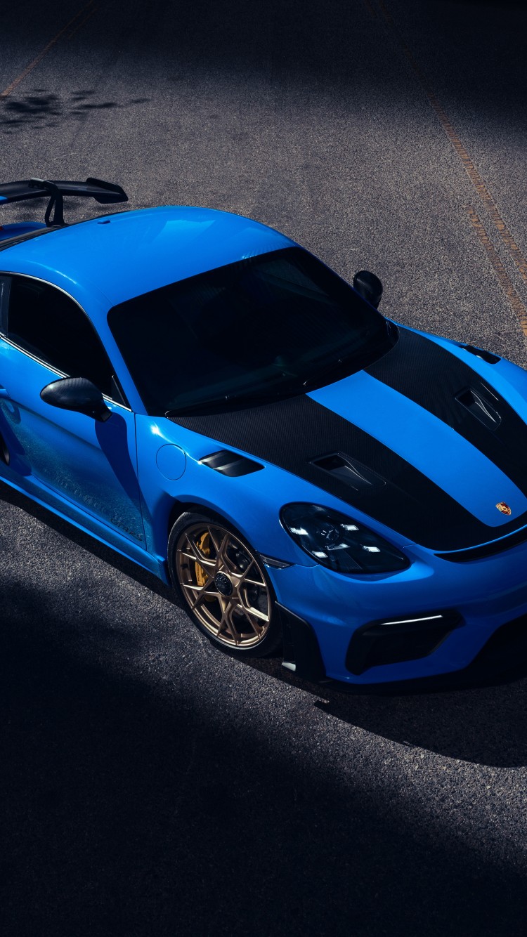 Download Blue Porsche 911 Sport Car Wallpaper in 750x1334 Resolution